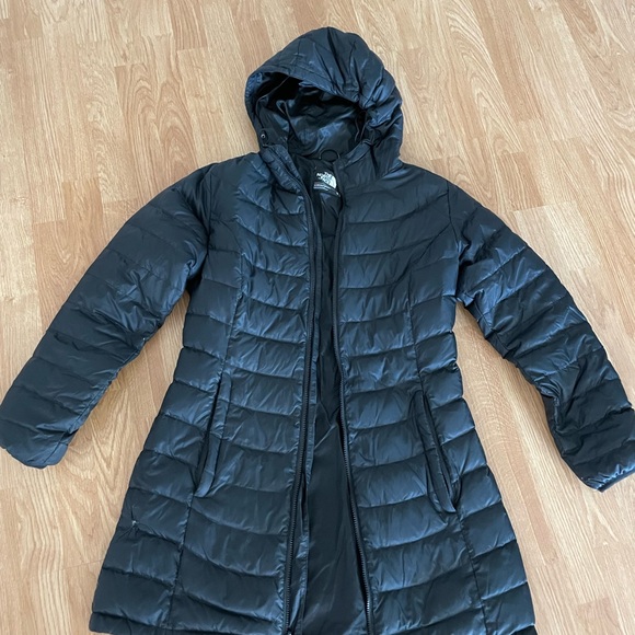 North face women’s down puffer size large. Parka length. - Picture 1 of 5